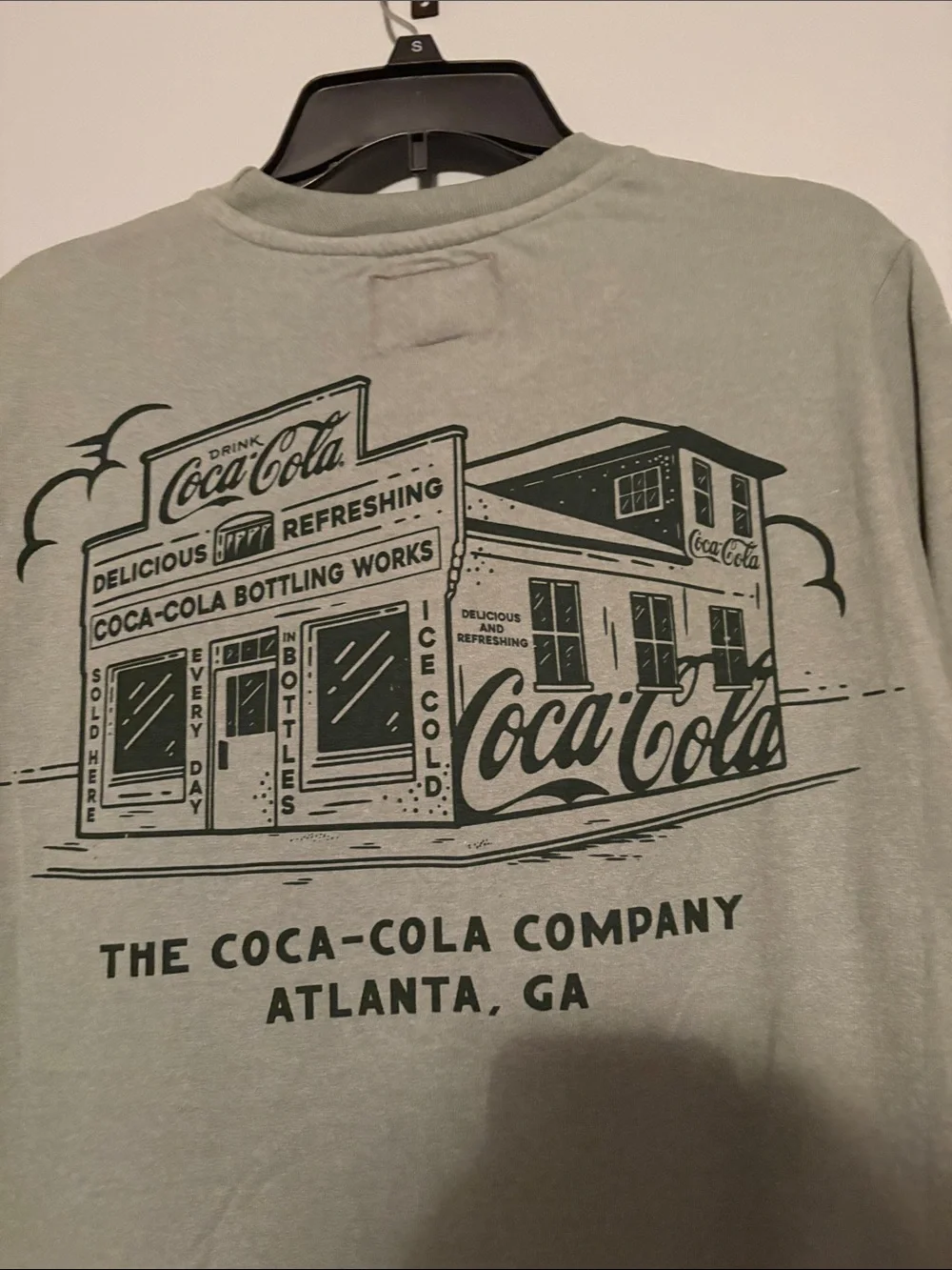Coca Cola Men's Short Sleeve Pocket Tee - Sage Green NWT